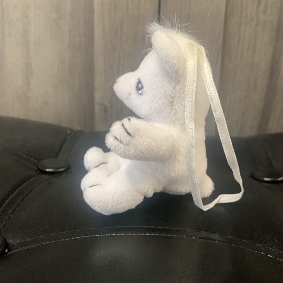 Precious Moments Tiny Tender Tails Baby Polar Teddy Bear Plush Beanie Ornament - Picture 5 of 8